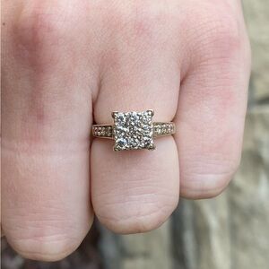 10k Gold Diamond Engagement Ring